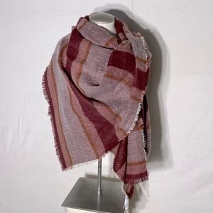 5/$25 Old Navy Burgundy Red Orange Oversized Blanket Scarf